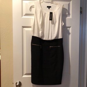 NWT Sleeveless black/white dress